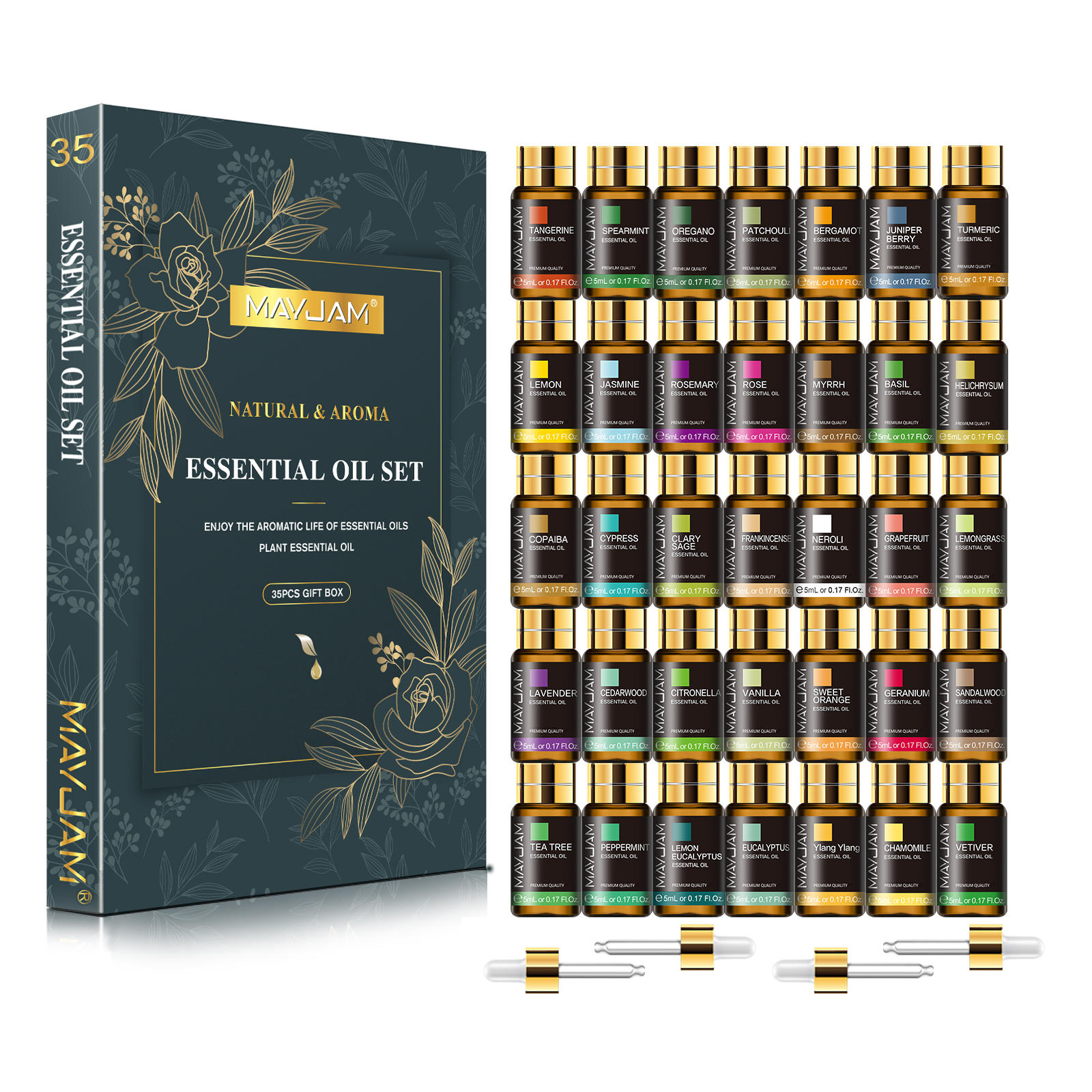 Soap Making Oils - MAYJAM 35 Bottles Aromatherapy Essential Oil