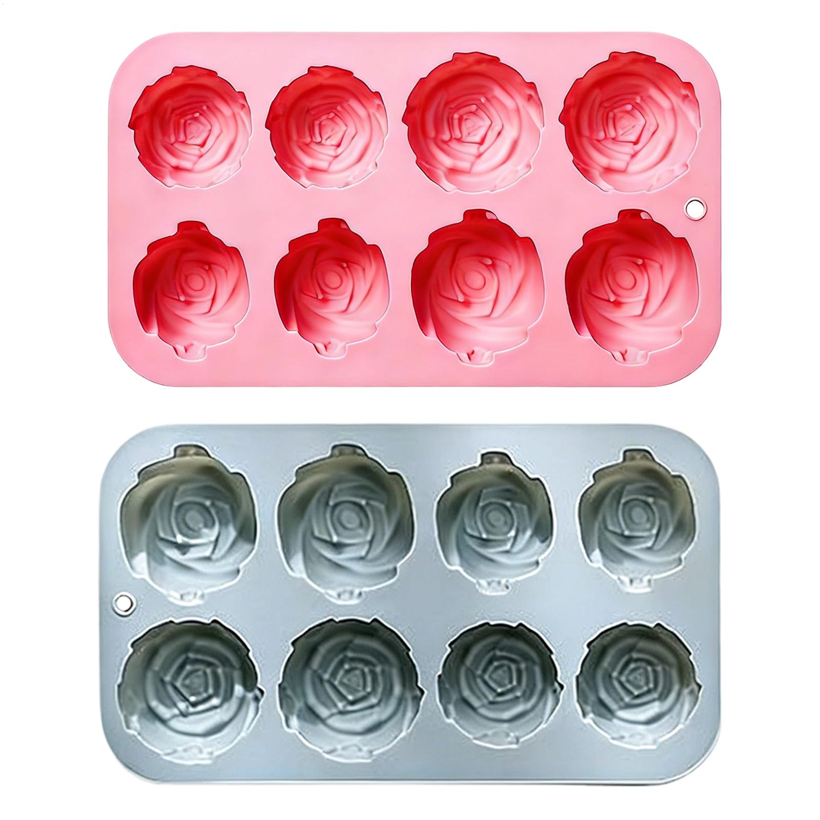 Soap Making Kit - 8 Holes Rose Flower Silicone Molds