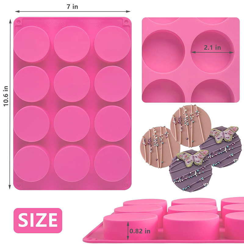 Round Silicone Molds 12-Cavity - Soap Making Gloves 评论和价格