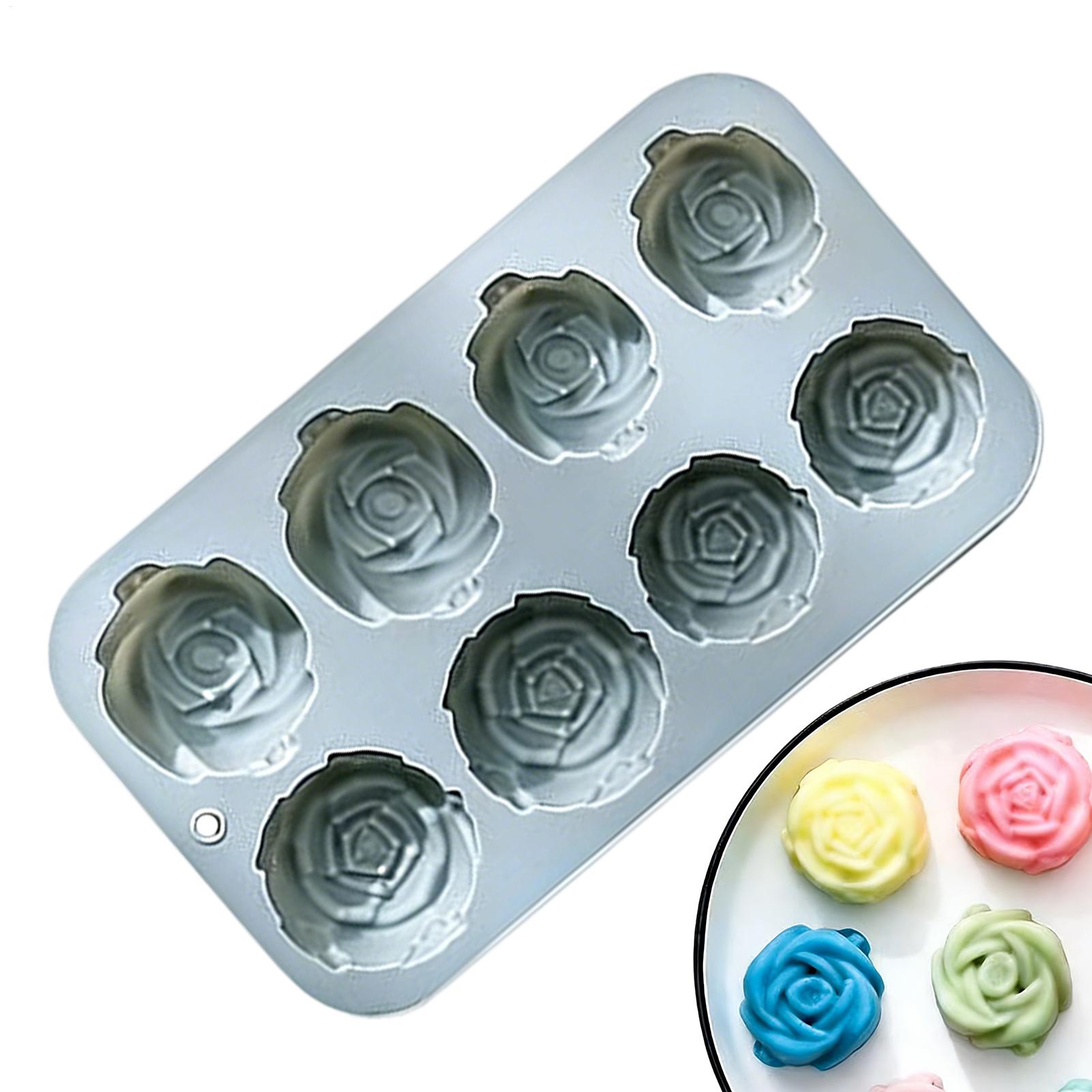 8 Holes Rose Flower Silicone M - Soap Making Kit 评论和价格