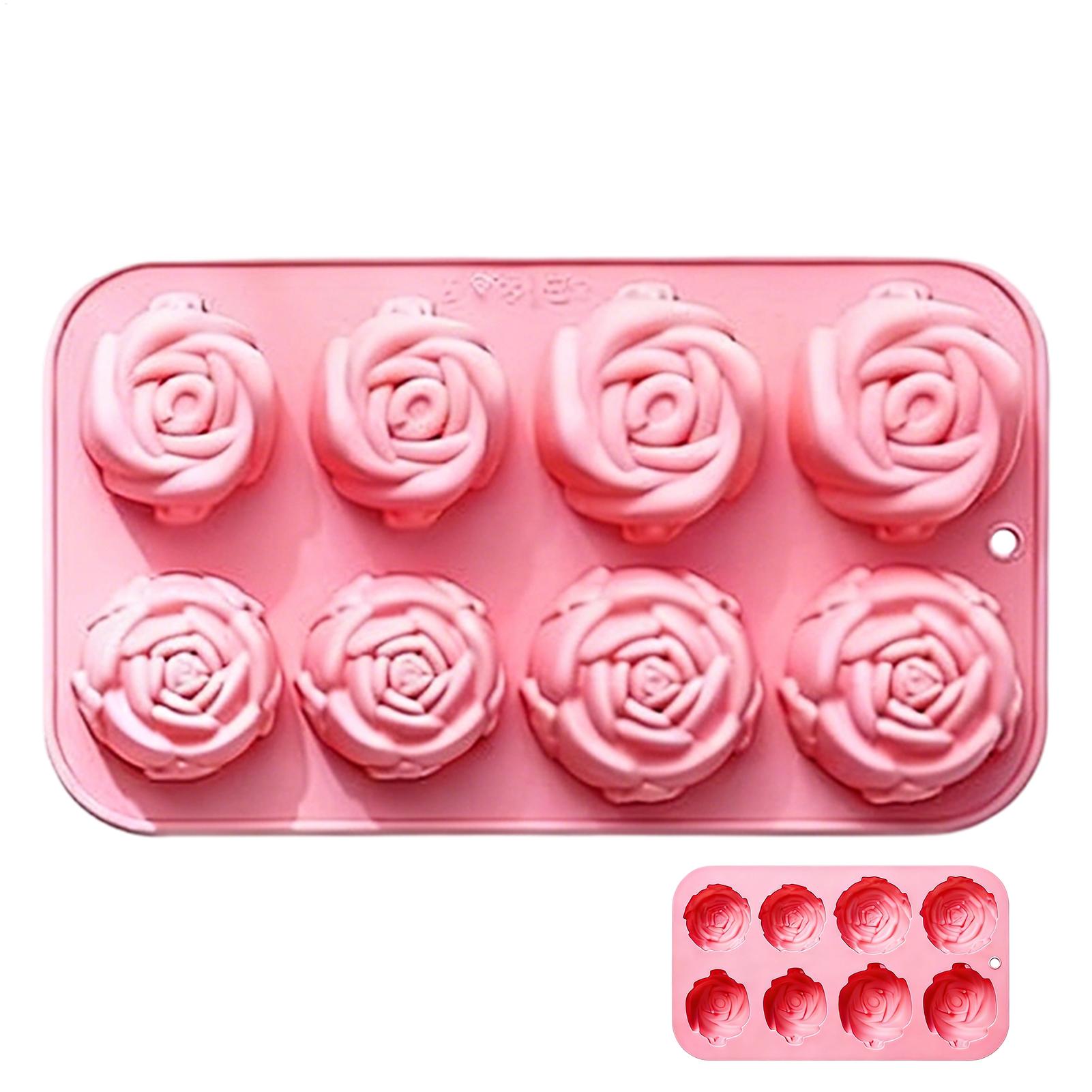 8 Holes Rose Flower Silicone M - Soap Making Kit 评论和价格