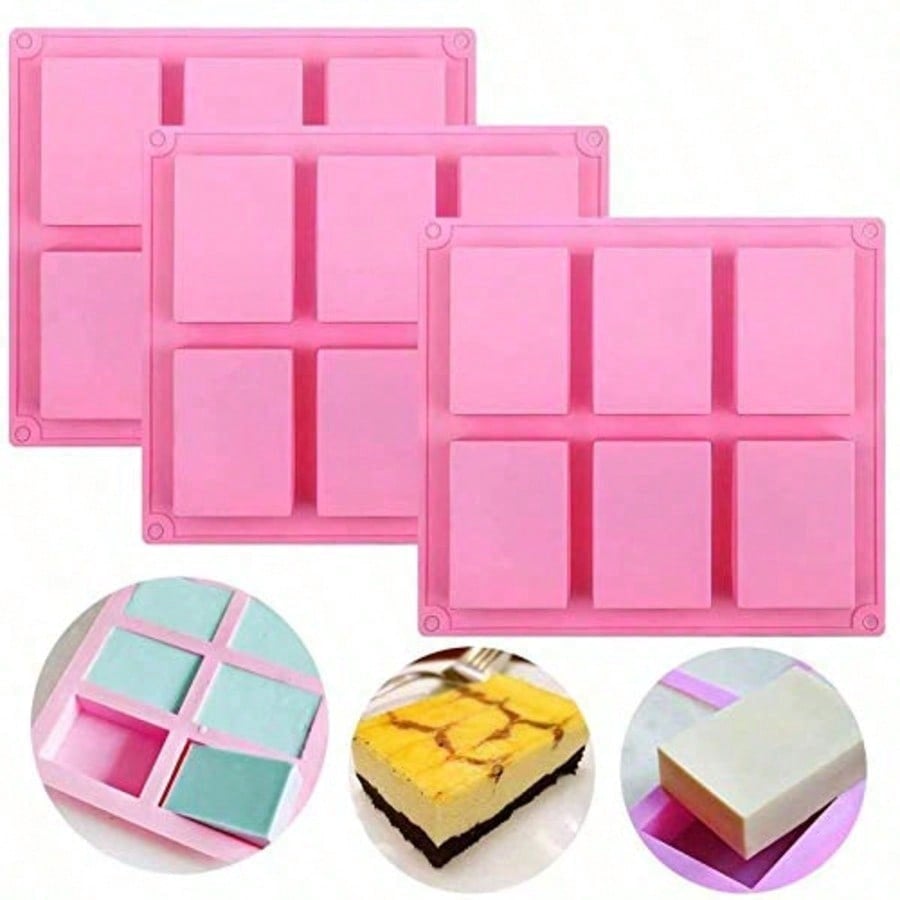 1-2 Pack 6‑Cavity DIY Silicone - Soap Making Gloves 评论和价格