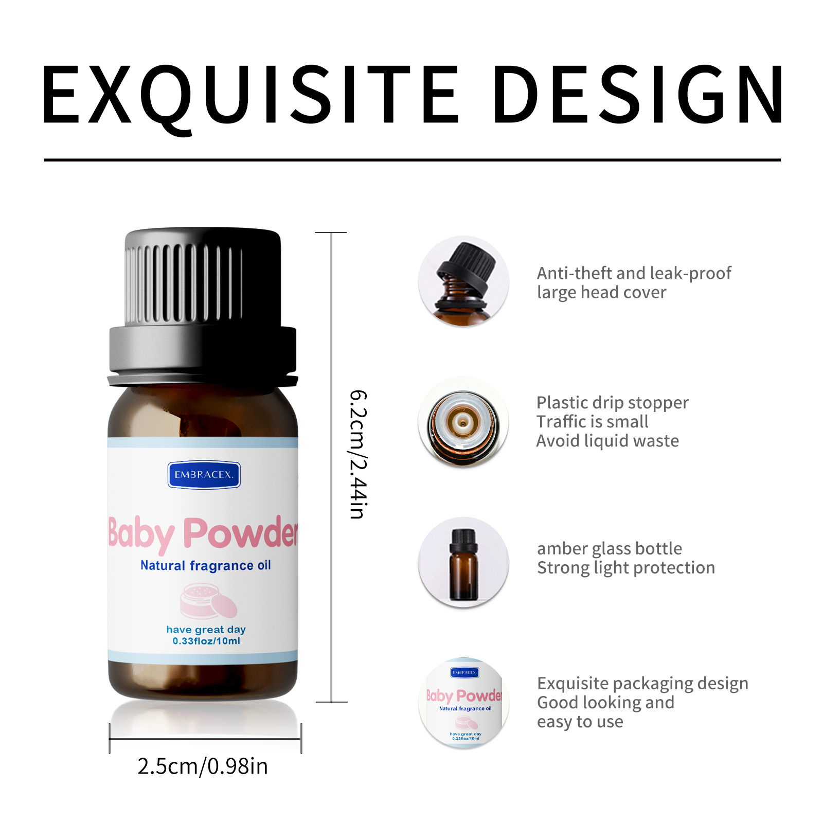 10ml Baby Powder Essential Oil - Soap Making Oils 评论和价格