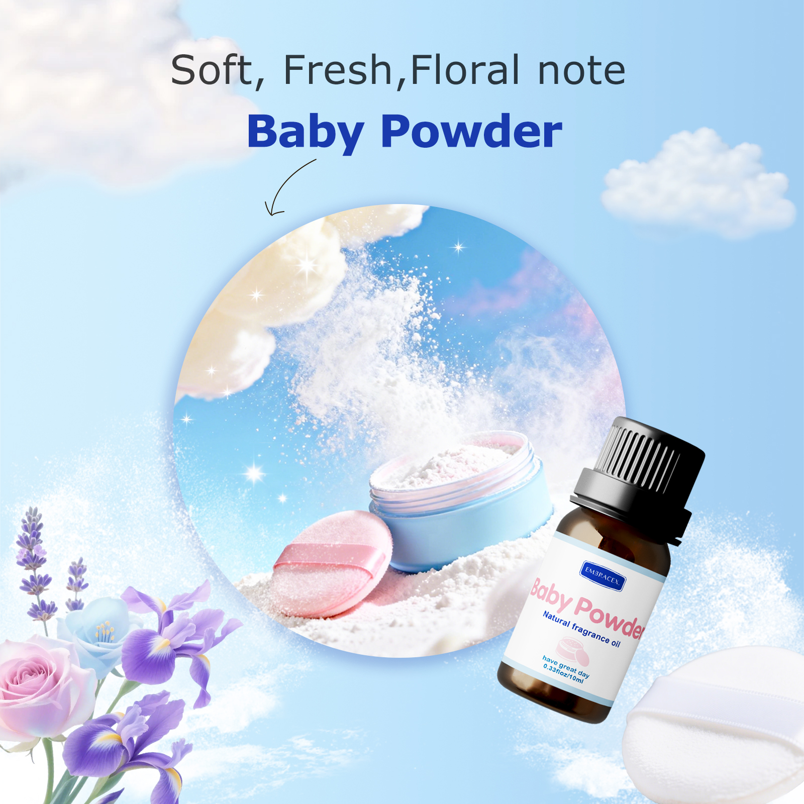 10ml Baby Powder Essential Oil - Soap Making Oils 评论和价格